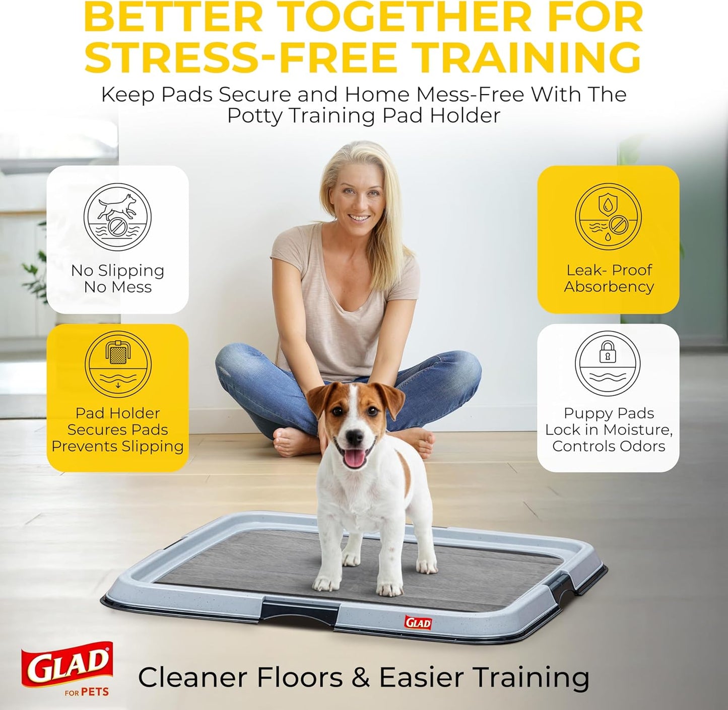 for Pets Jumbo Activated Carbon Training Pads for Large Breeds | Best Jumbo Dog Pee Pads for Absorbing Urine and Odor Quickly | Eliminates Urine Odor on Contact, 30 Count, Black