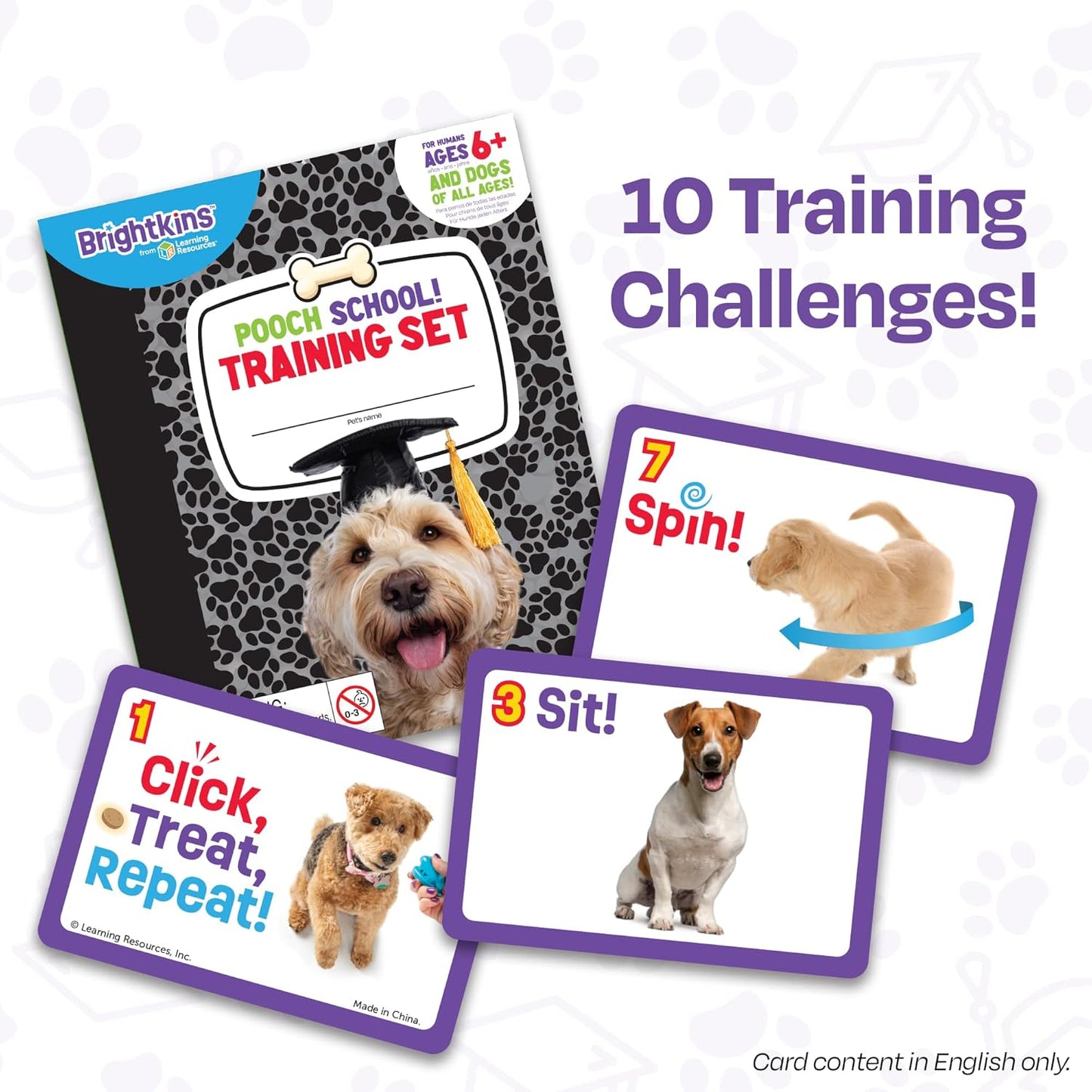 Pooch School Training Set - 15 Piece Set Training Games for Dogs, Games and Toys for Dogs