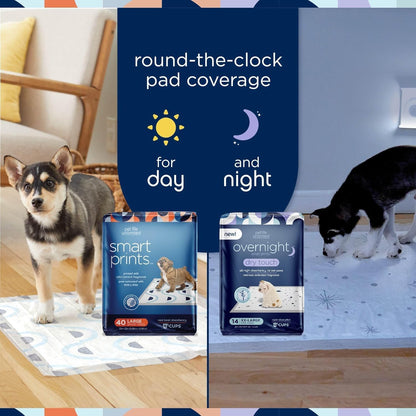 Overnight Extra Extra Large Puppy Pads – 30" X 36", 14 Count (XXL) | Stylish Dog Training Pads with Odor Controlling Wetness-Activated Chamomile Vanilla Scent | USA Made
